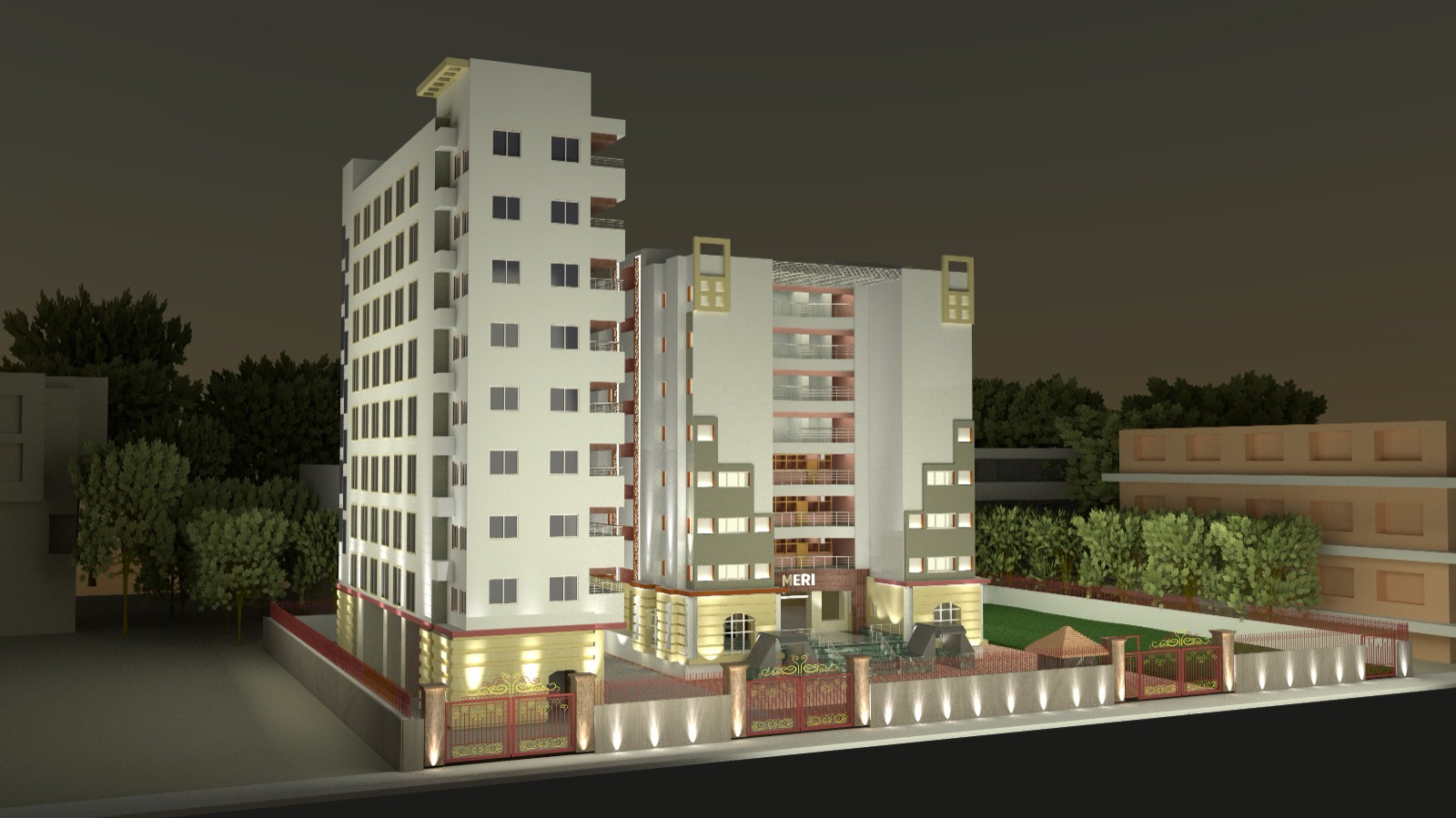 MERINew-Building-Nightview